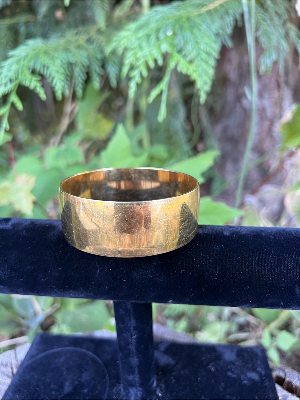 J. Crew Wide Gold Tone Cuff Bracelet in Brassy Gold